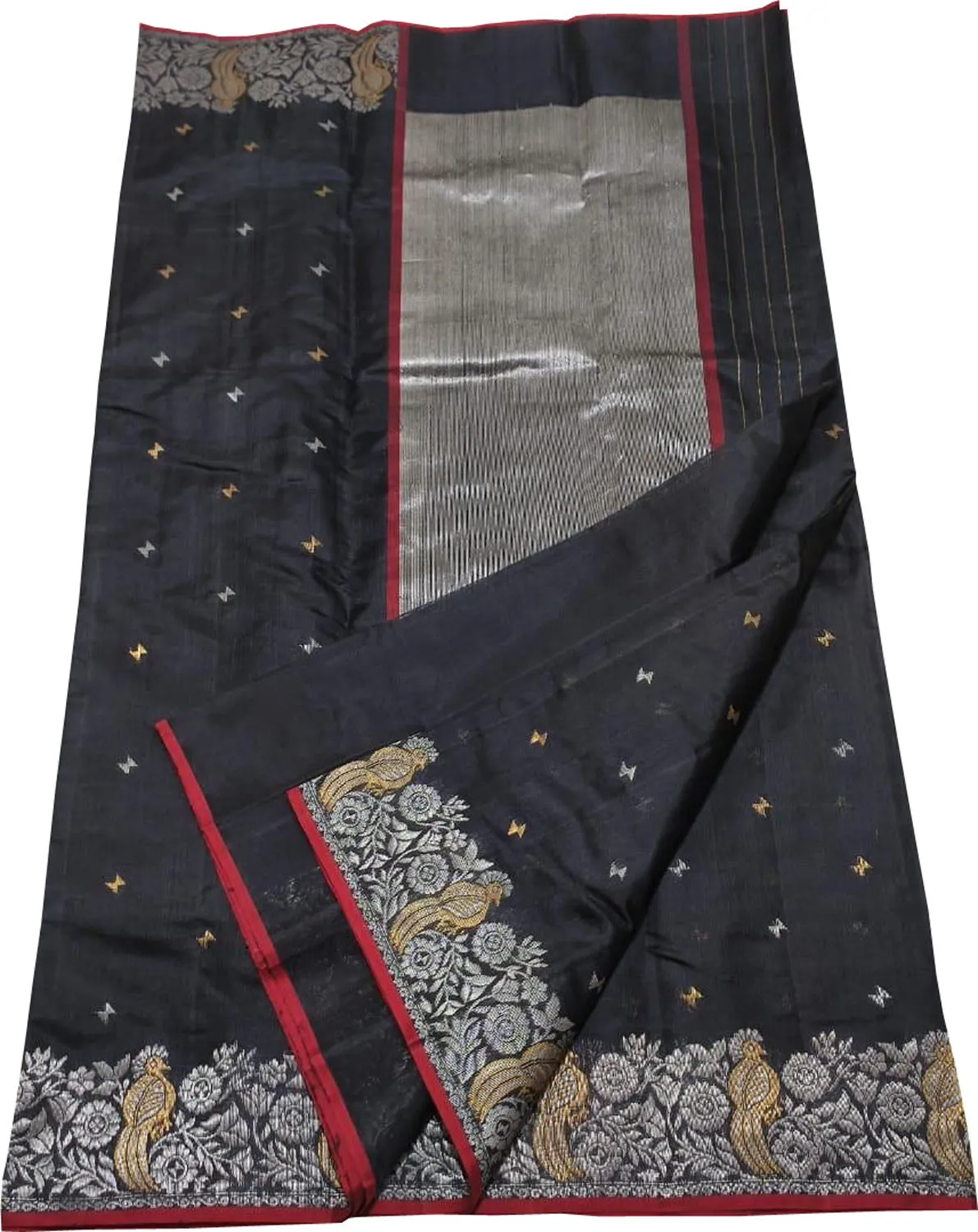 Black Chanderi Silk Saree: Elegant and Luxurious