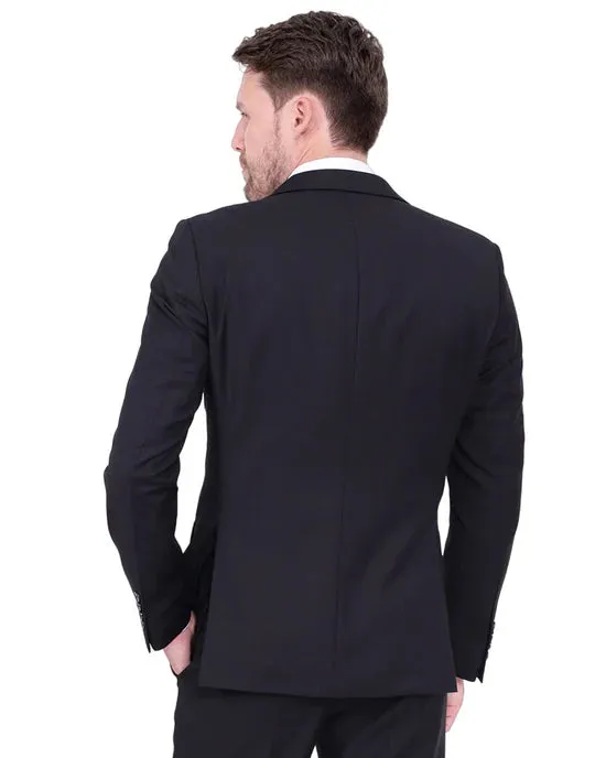 Black Classic Plain 3 Piece Men's Suit