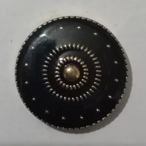 Black Dotted Design Metal Buttons