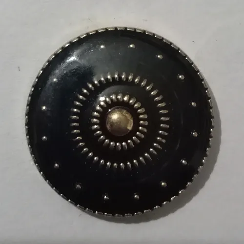 Black Dotted Design Metal Buttons