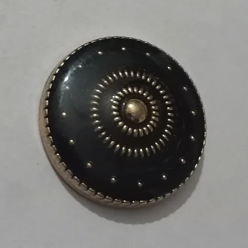 Black Dotted Design Metal Buttons