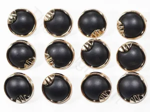 Black Golden Plain Designer Acrylic Coat Buttons