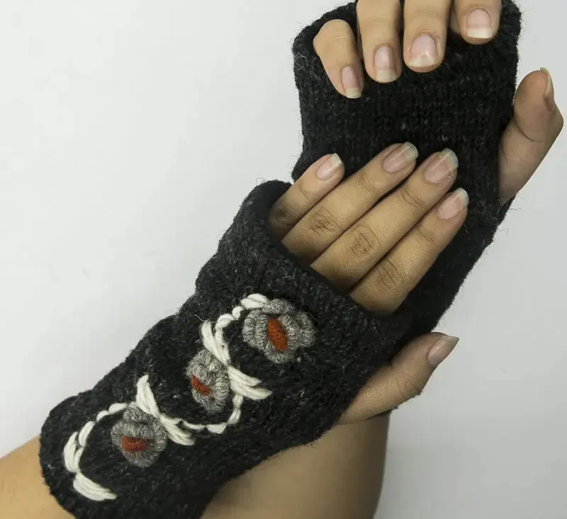 Black hand warmer woolen