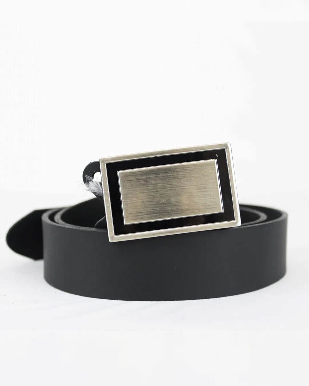 Bossini Square Buckle Black Belt