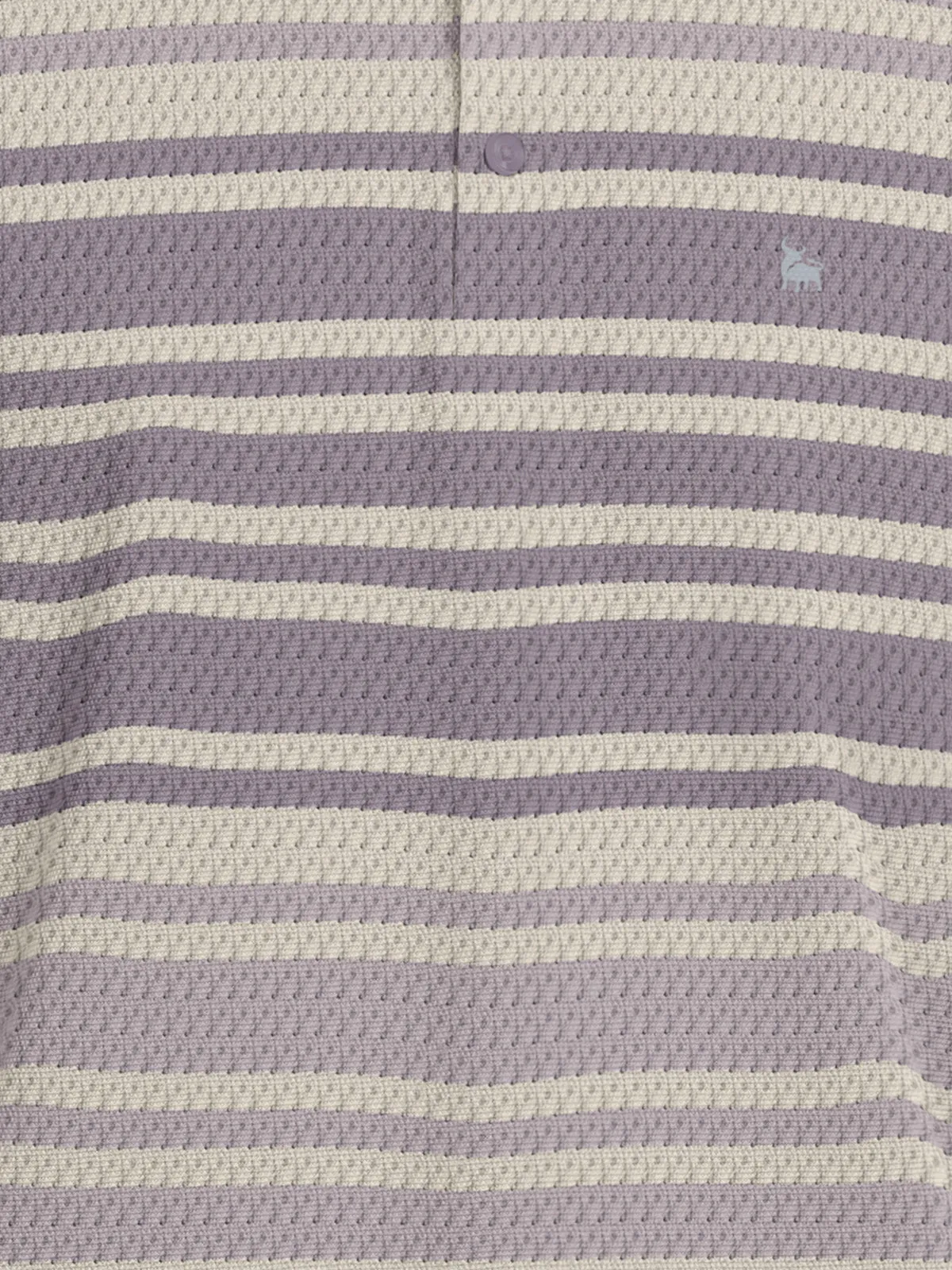 BULLMER Purple Striped Textured Printed Polo Neck FullSleeve T-shirt With Rib For Men