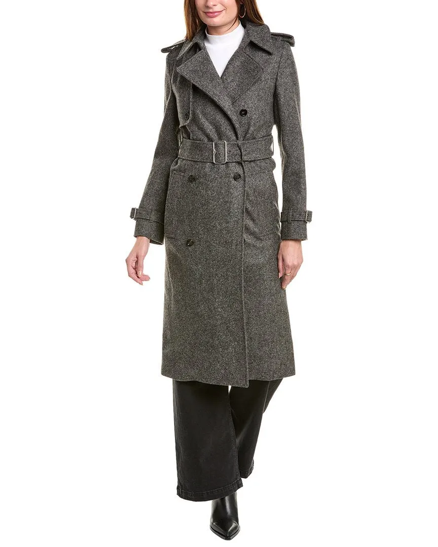 Burberry Long Wool Trench Coat