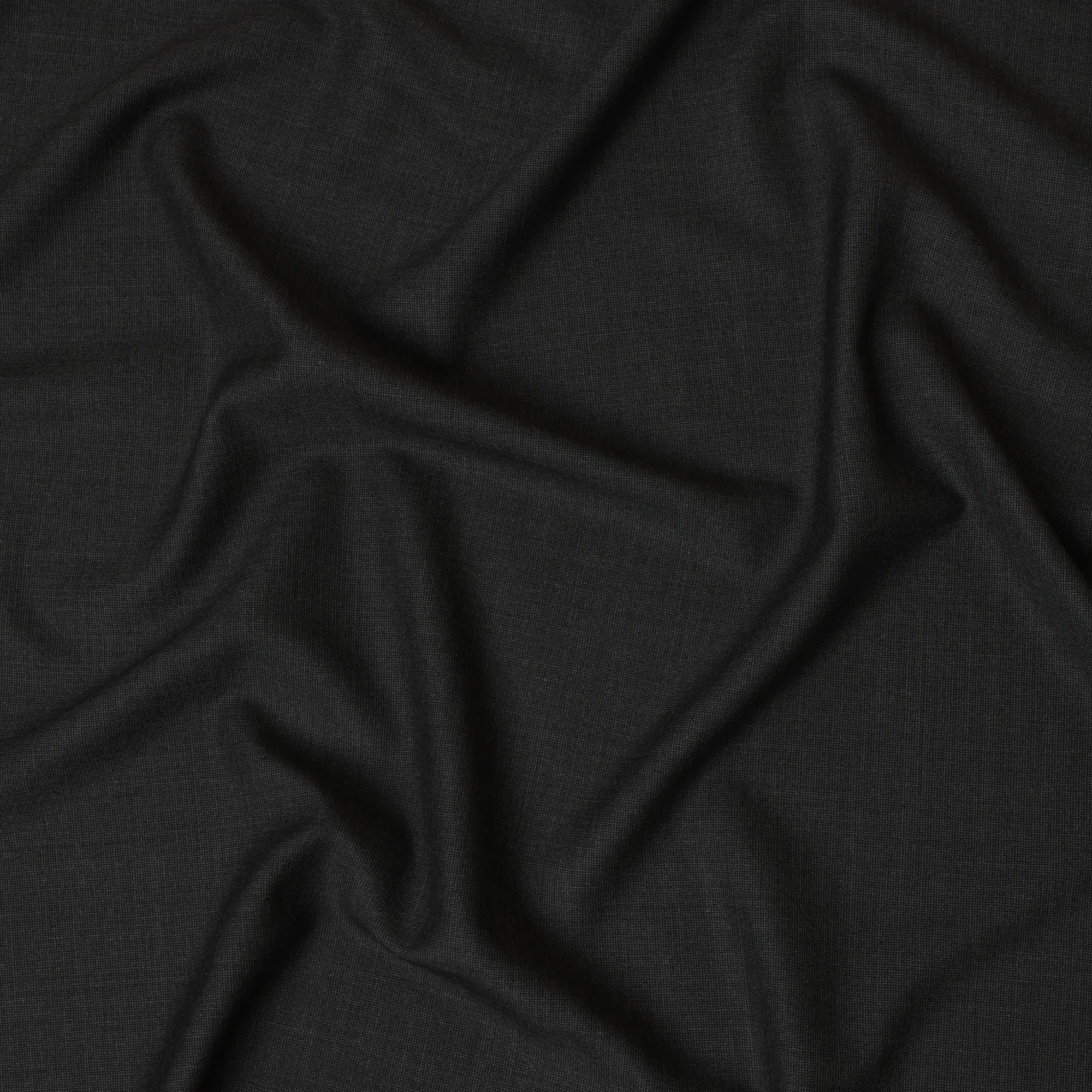 Charcoal Black Super 150's Italian all Wool Suiting Fabric – 3.5 Meters, 150 cm Width, Made in Italy-D20545