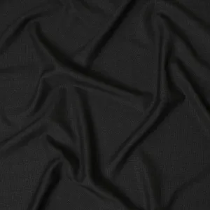 Charcoal Black Super 150's Italian all Wool Suiting Fabric – 3.5 Meters, 150 cm Width, Made in Italy-D20545