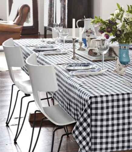 Checkered Tablecloths 60"× 108"  Rectangular Gingham 100% Polyester 4 Colors