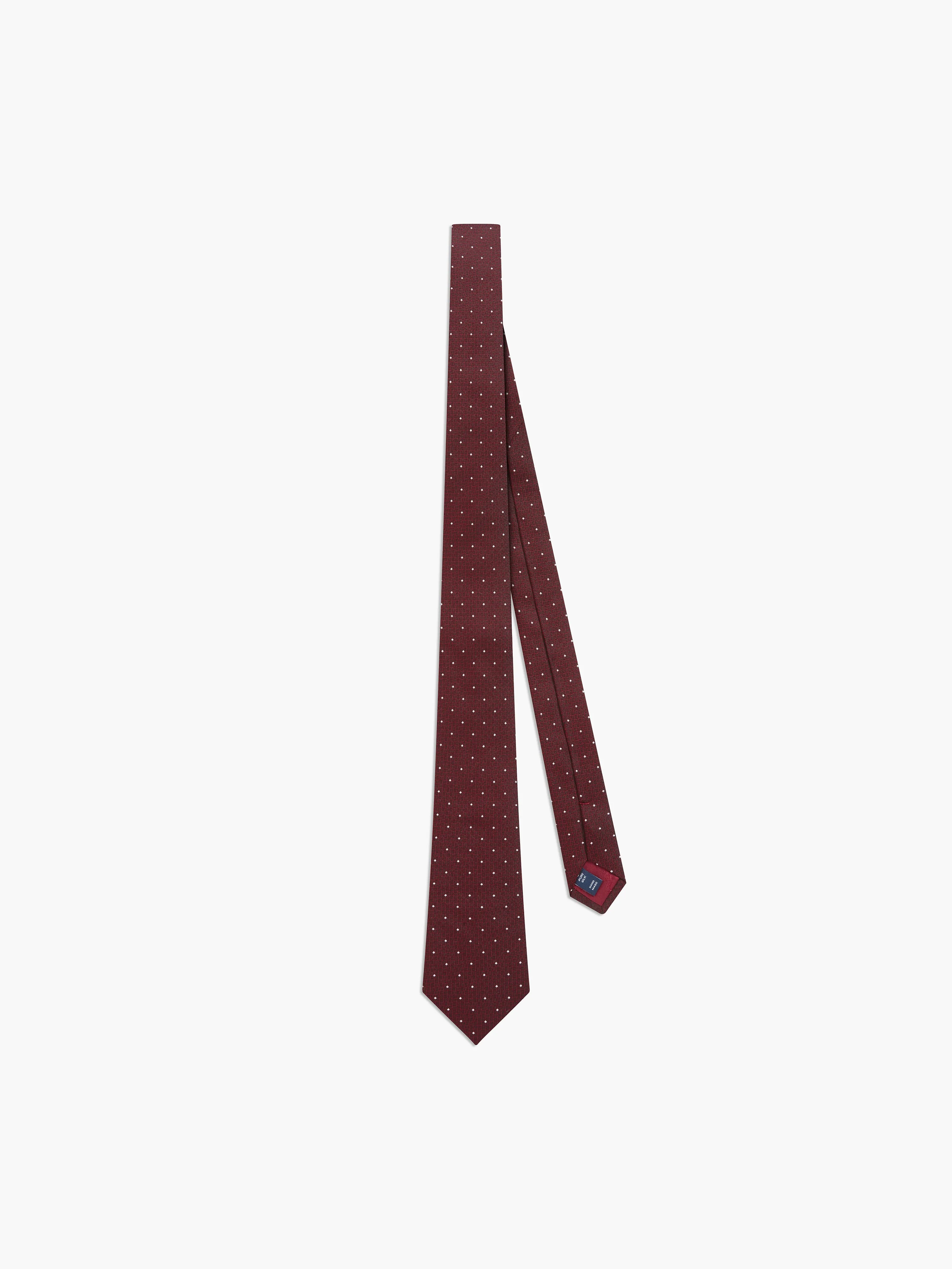 Classic Burgundy Pin Spot Silk Slim Tie