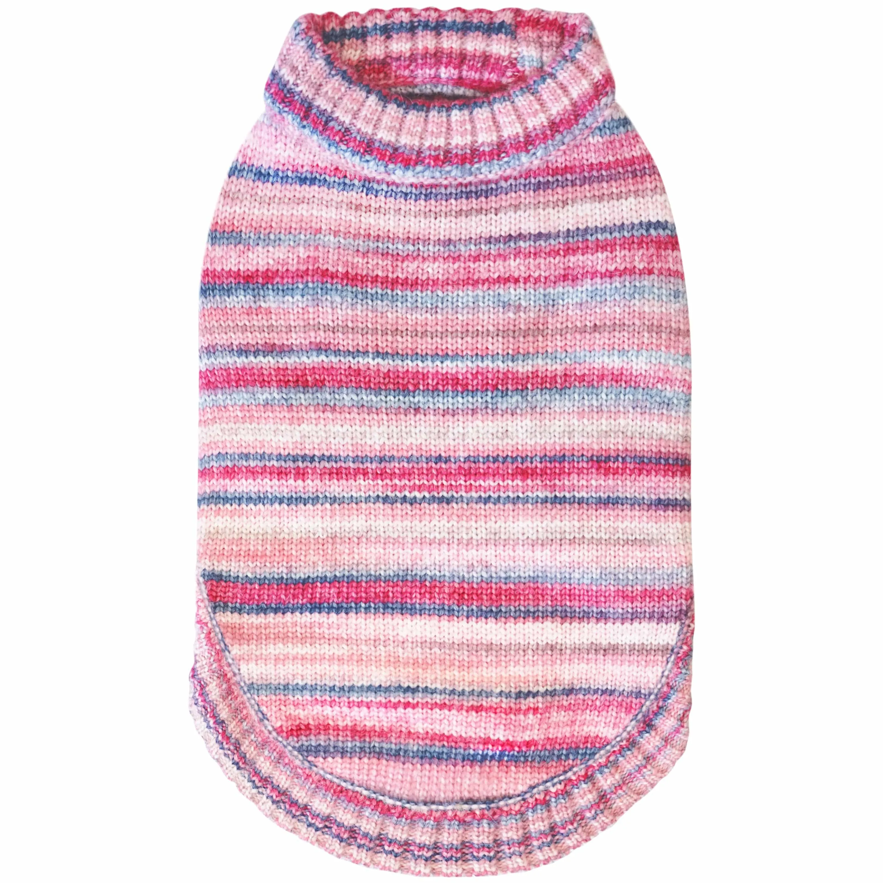 Cozy Soft Gradient Yarn Crew Neck Dog Sweater