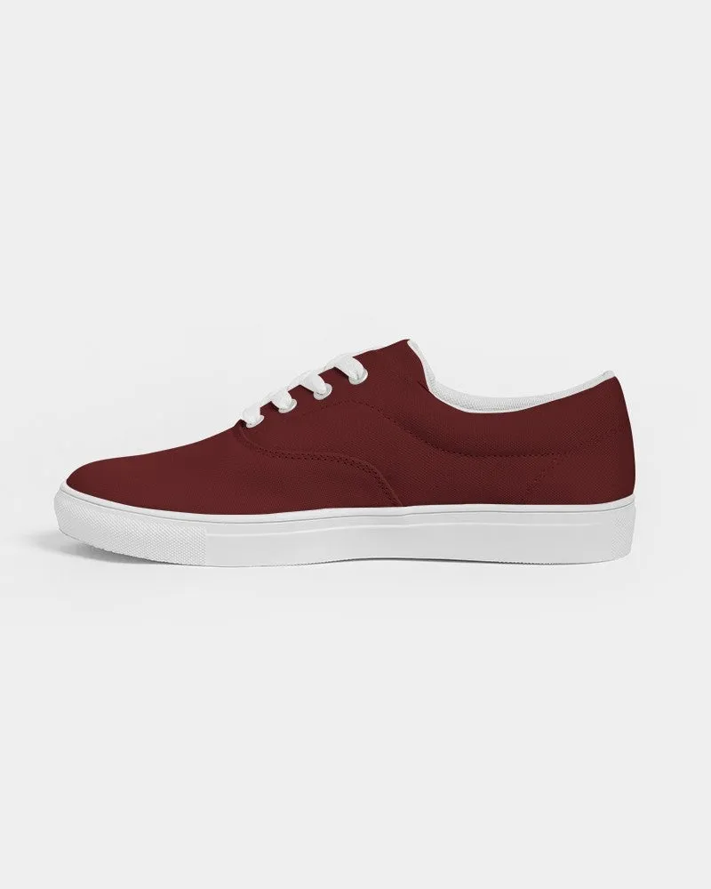 Dark Red Men's Canvas Sneakers | Men's | Dark Pure Red | C0M100Y100K80