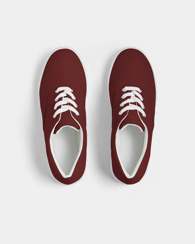 Dark Red Men's Canvas Sneakers | Men's | Dark Pure Red | C0M100Y100K80