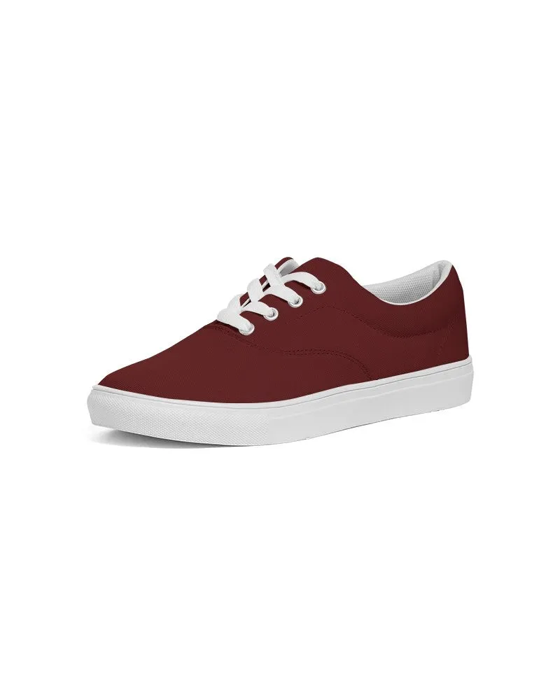 Dark Red Men's Canvas Sneakers | Men's | Dark Pure Red | C0M100Y100K80