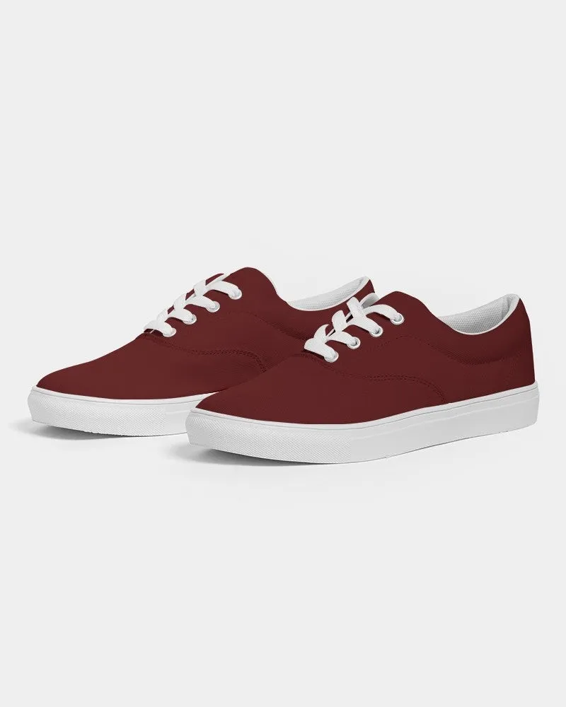 Dark Red Men's Canvas Sneakers | Men's | Dark Pure Red | C0M100Y100K80