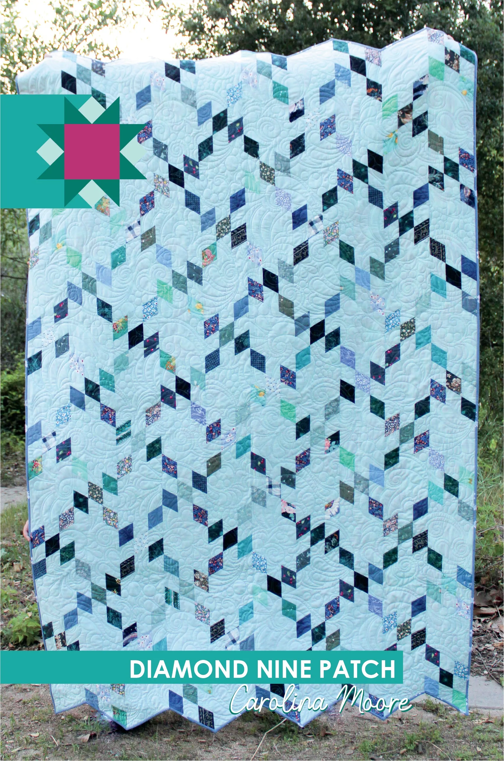 Diamond Nine Patch Quilt - Printed Copy