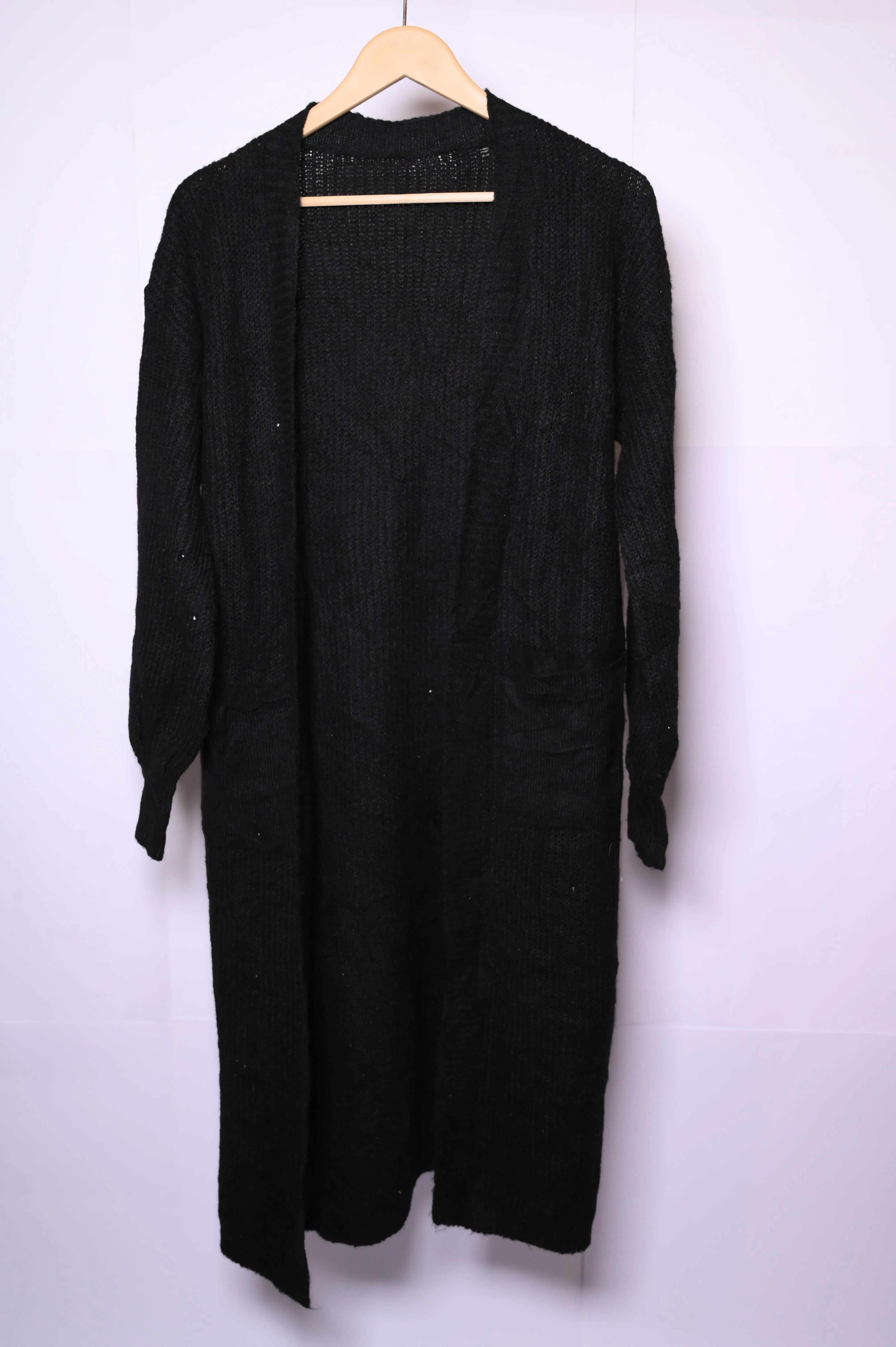 Elegant Black Polyester Shrug