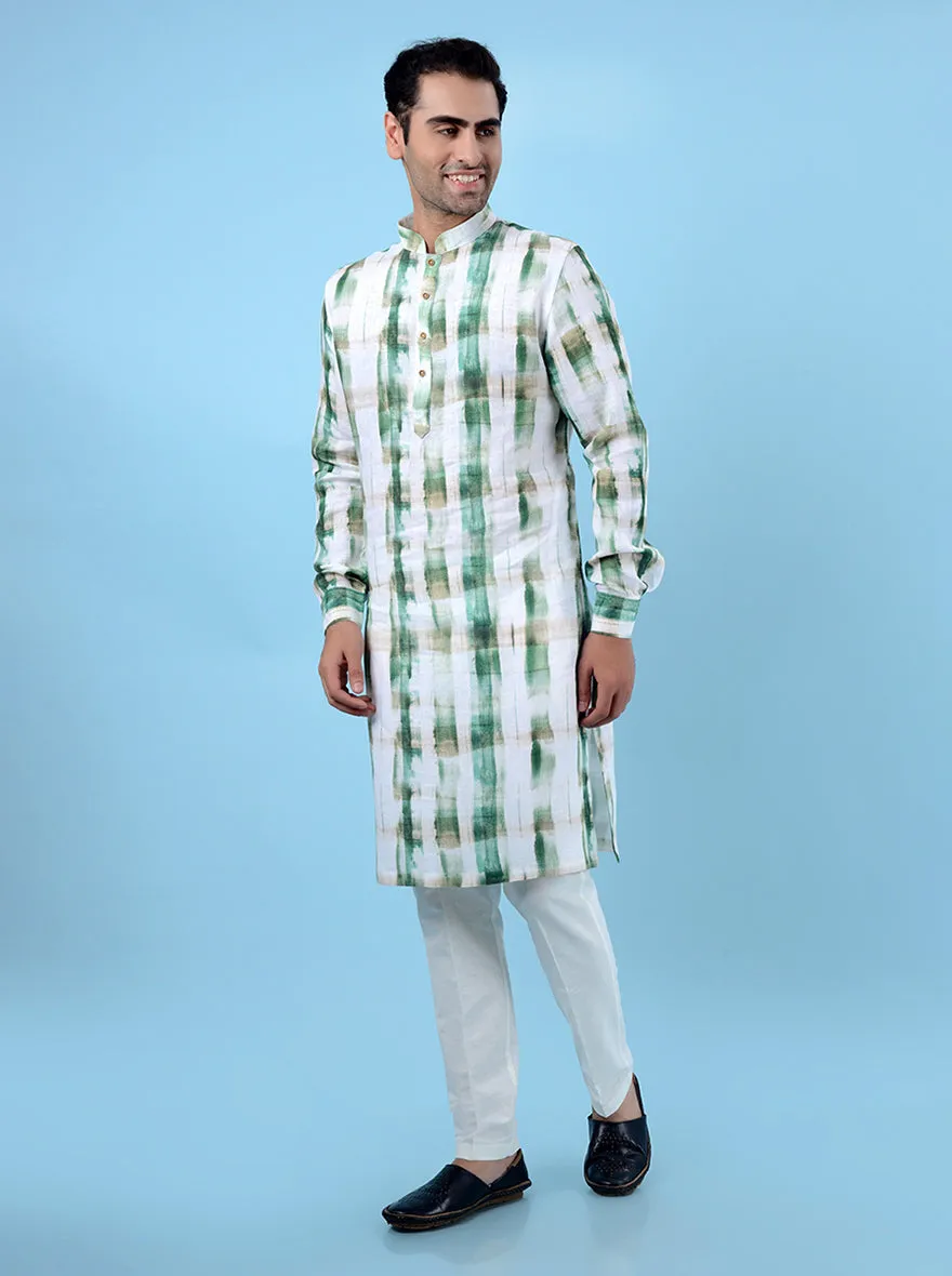 Green & Beige Kurta Pajama | TULA