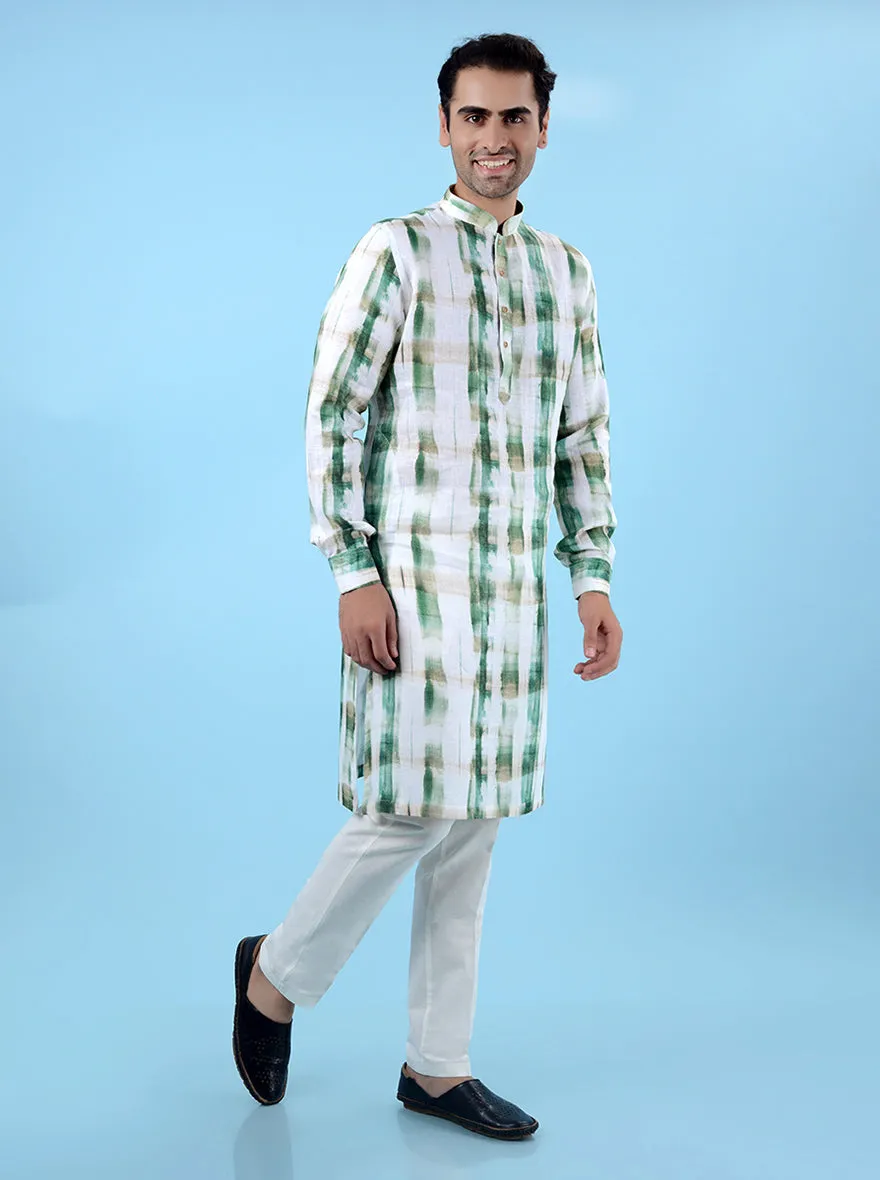 Green & Beige Kurta Pajama | TULA