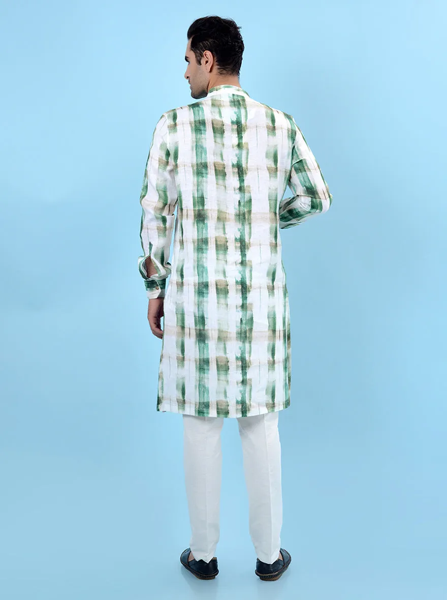 Green & Beige Kurta Pajama | TULA