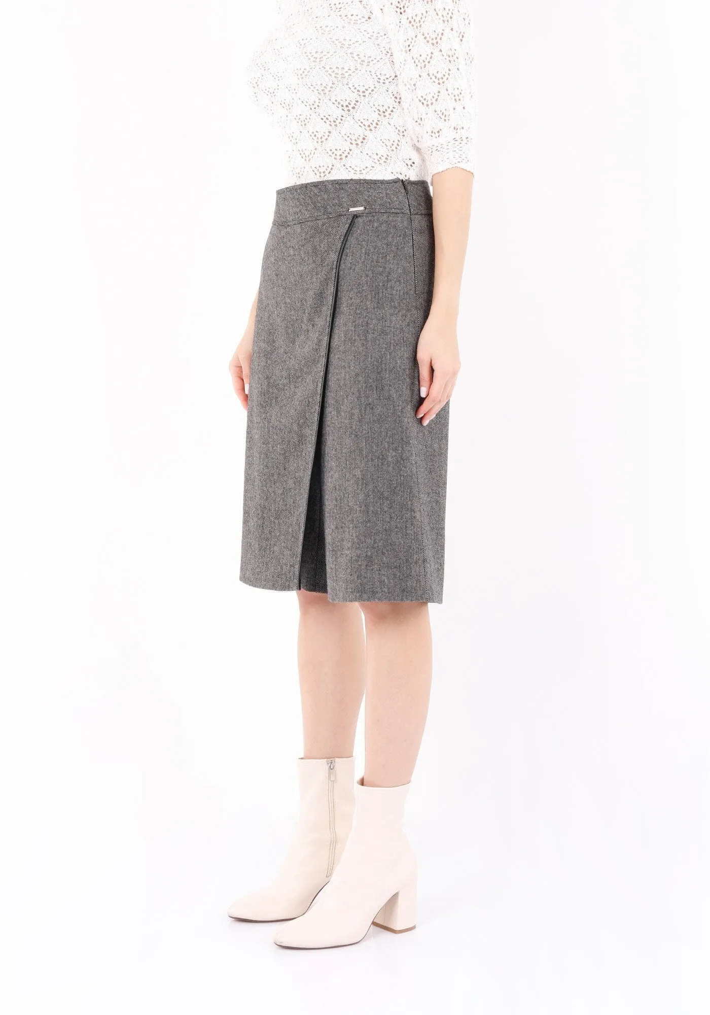 Grey Knee Length Shorts