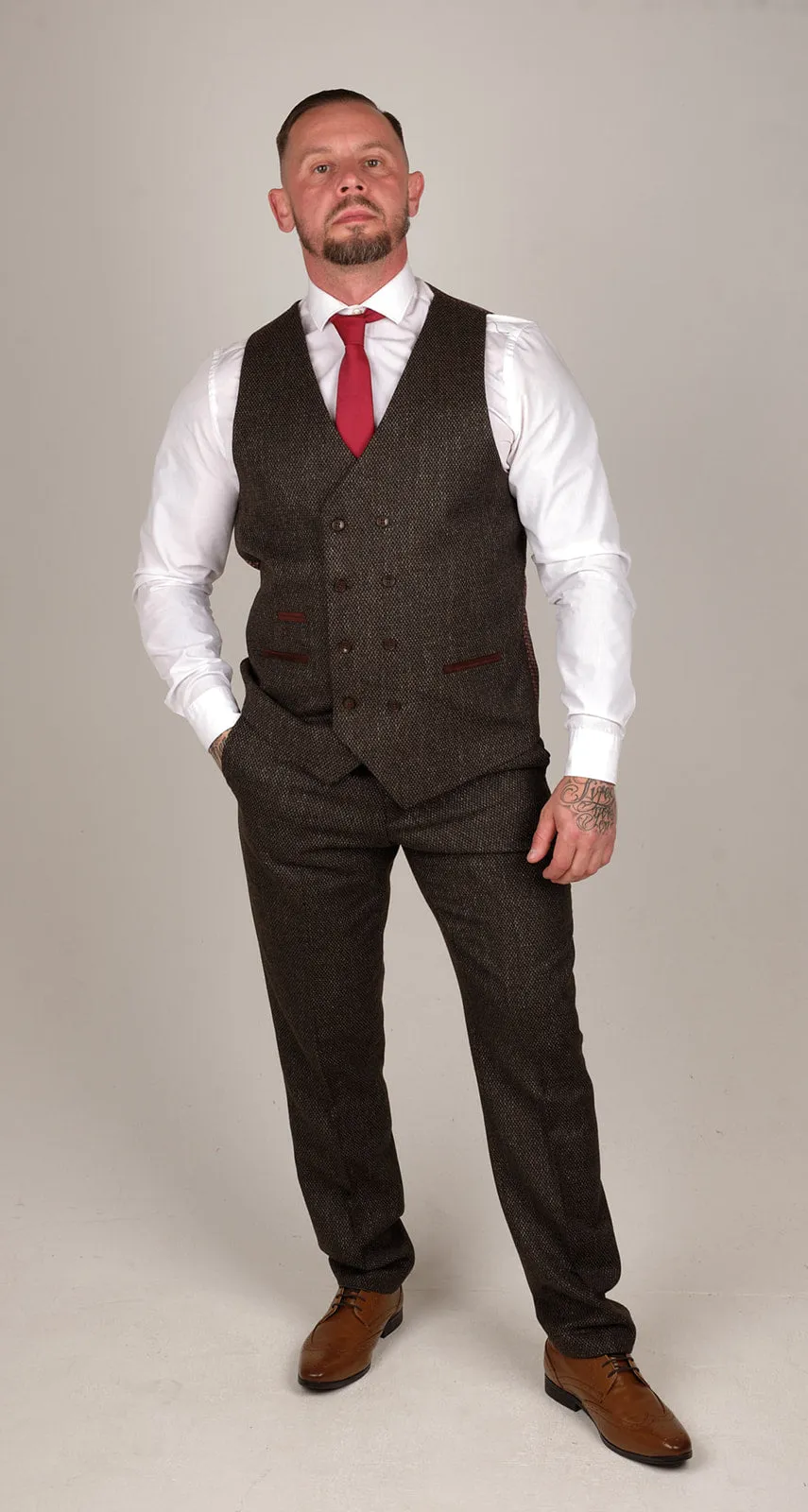 Grey Tweed 3 Piece Suit | Wedding Suit | Office Wear