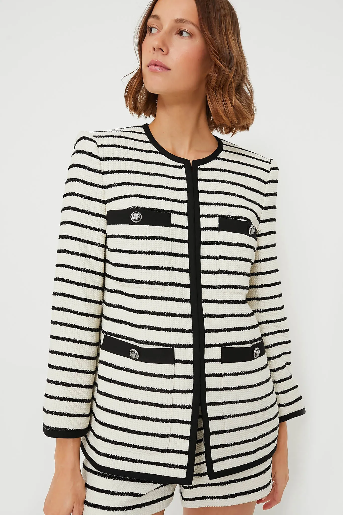 Ivory and Black Foster Dickey Jacket