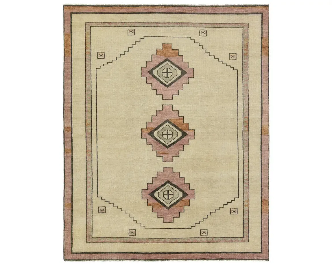 Jaipur Living Cyprus Nicosia Hand-Knotted  Pink/Cream Rug