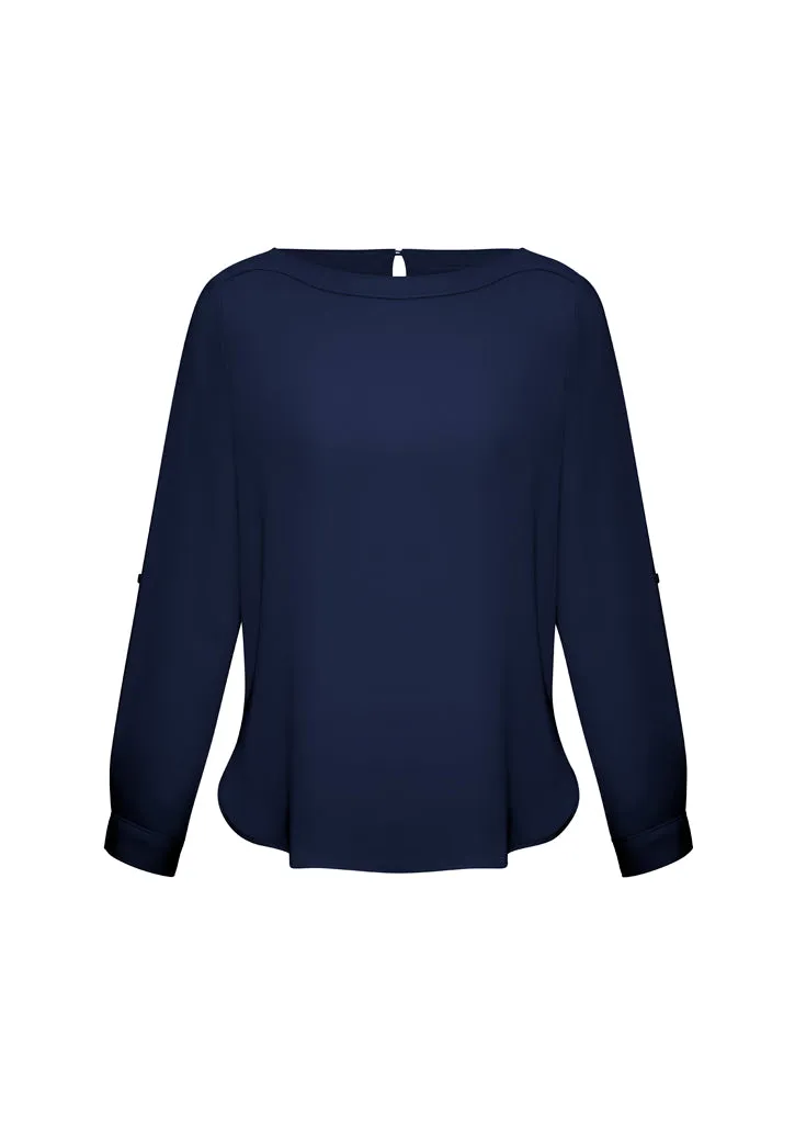 Ladies Madison Boatneck Blouse (BZ-S828LL)