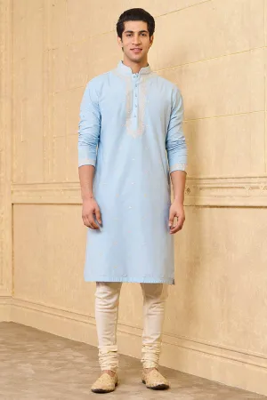 Light Blue Chikankari Embroidered Kurta Set