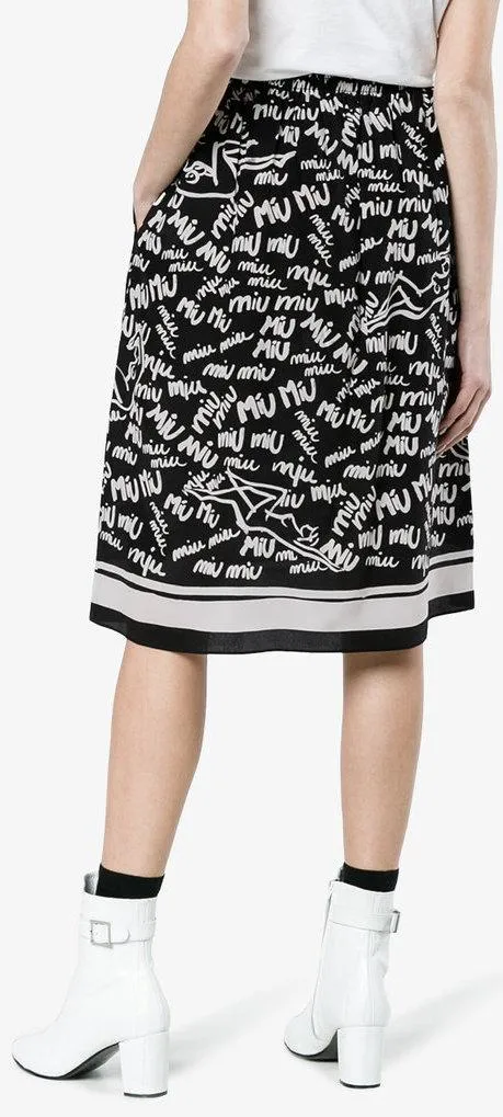 Logo Print Skirt