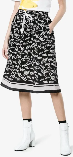 Logo Print Skirt