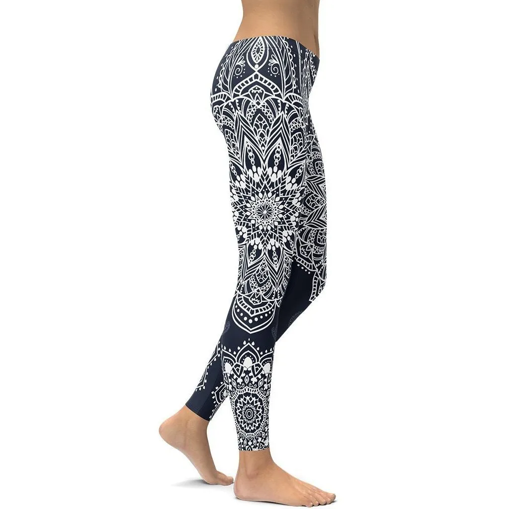 Mantra Leggings Navy Blue