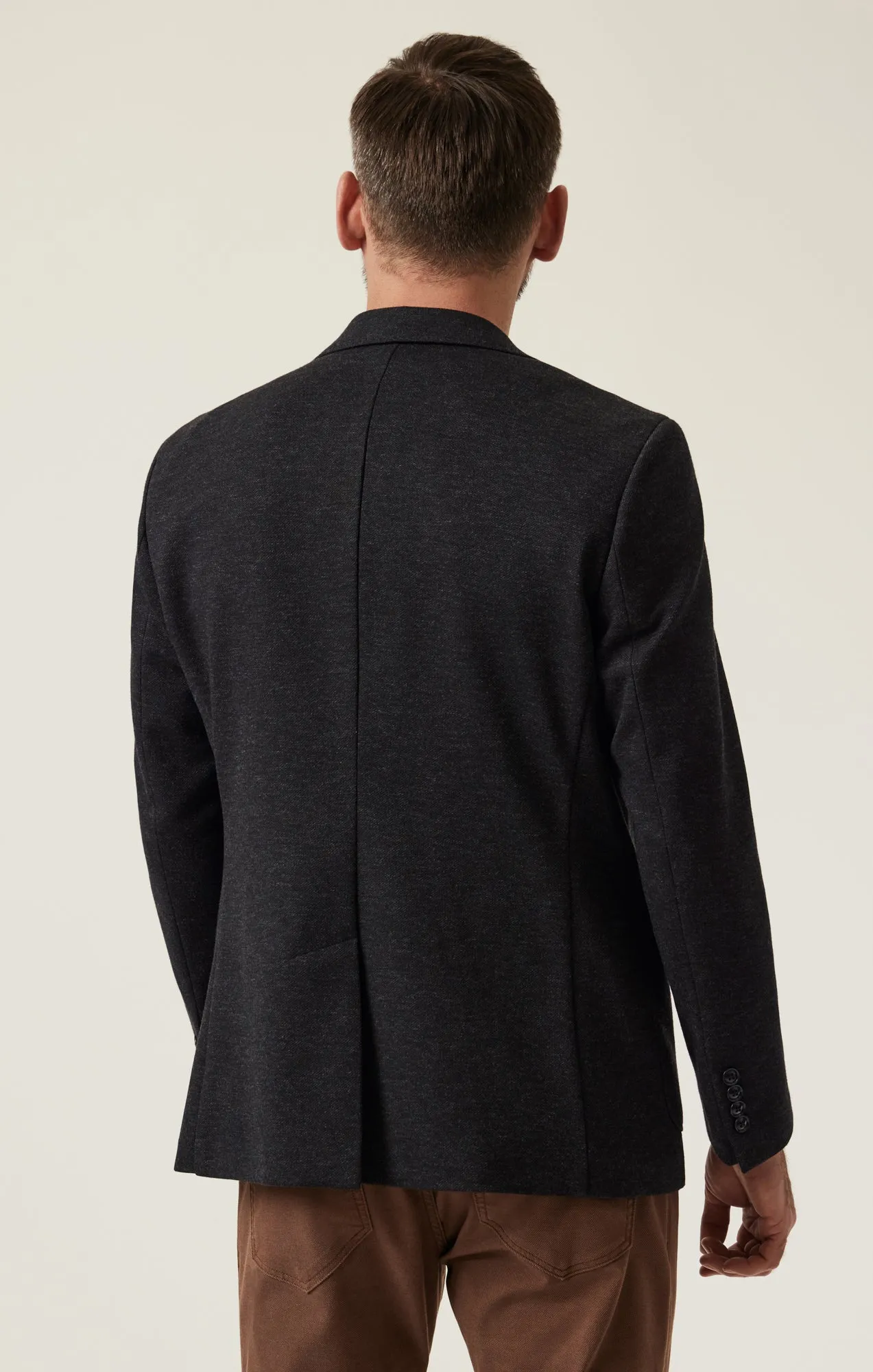 Matteo Heather Knit Blazer In Anthracite