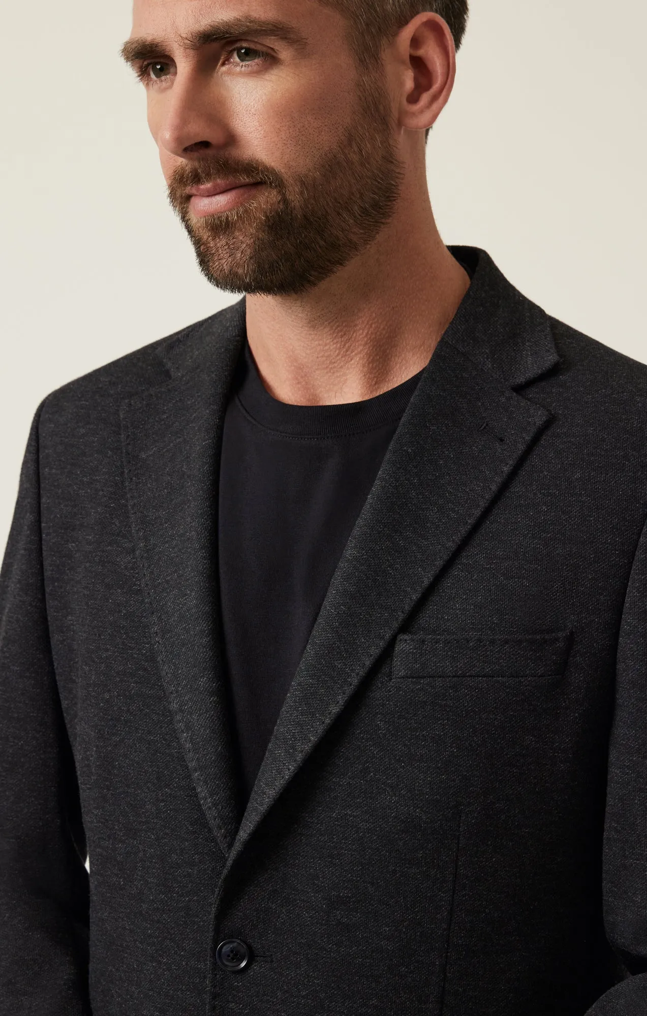 Matteo Heather Knit Blazer In Anthracite