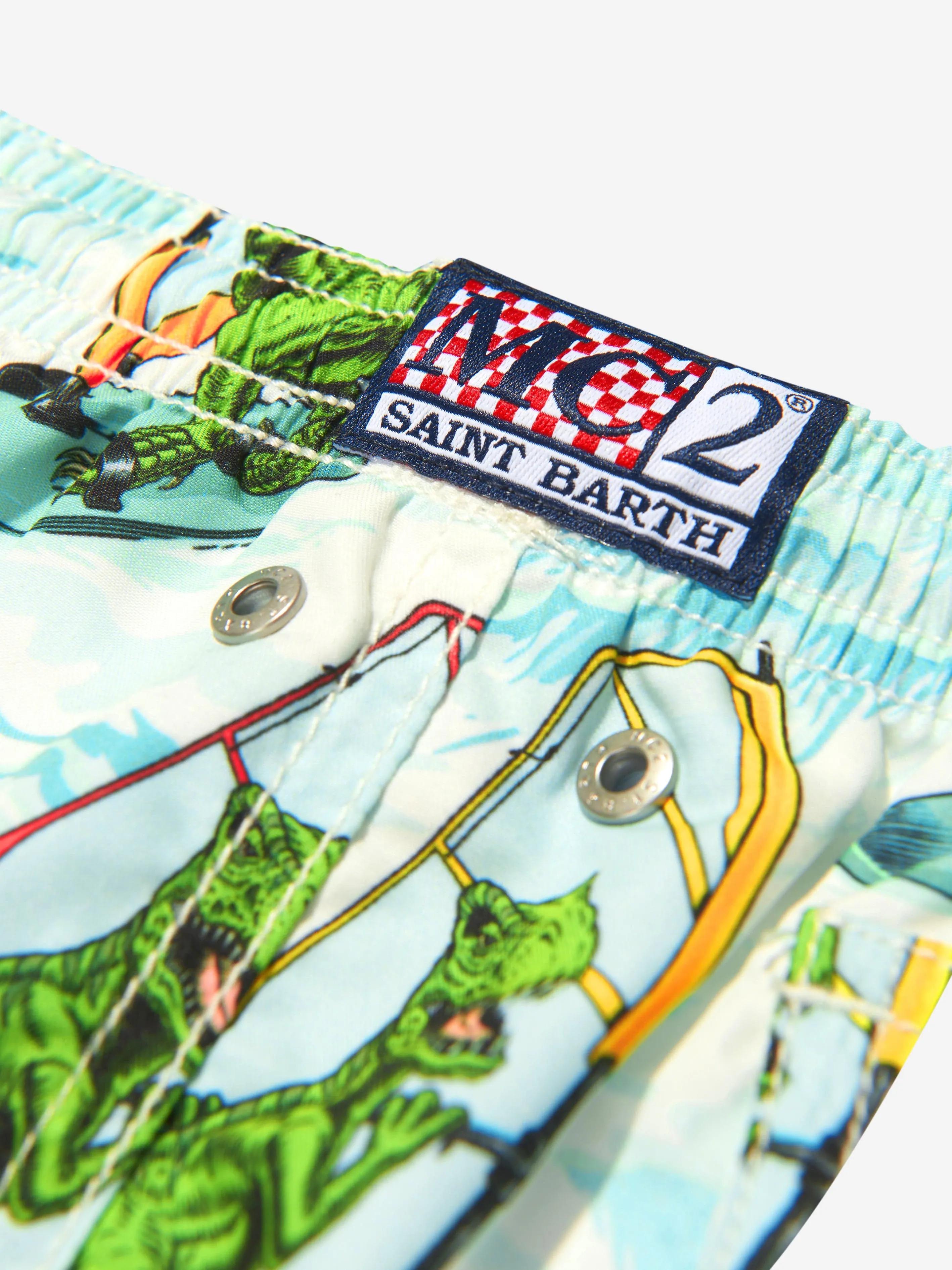 MC2 Saint Barth Boys Dino Windsurf Print Swim Shorts