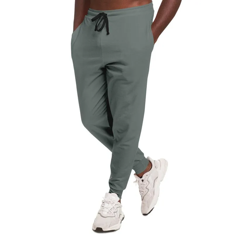 Medium Dark Green Gray Joggers | Unisex | with PLUS sizes | Medium Dark Pale Green Gray | C10M0Y10K60