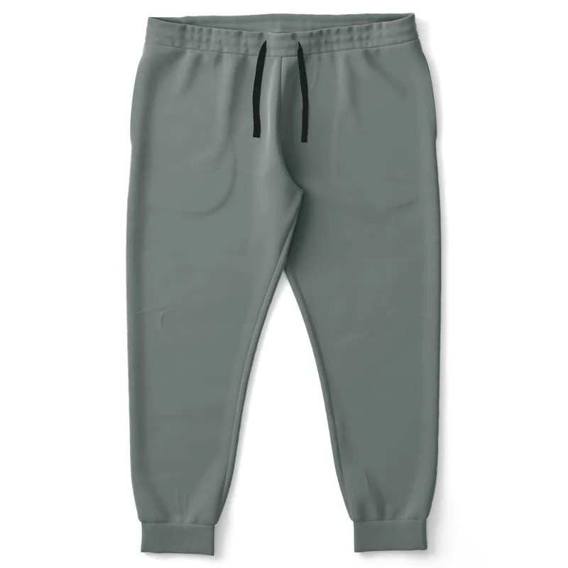 Medium Dark Green Gray Joggers | Unisex | with PLUS sizes | Medium Dark Pale Green Gray | C10M0Y10K60