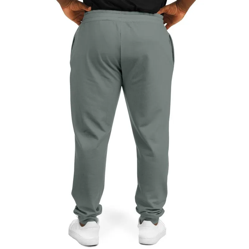 Medium Dark Green Gray Joggers | Unisex | with PLUS sizes | Medium Dark Pale Green Gray | C10M0Y10K60