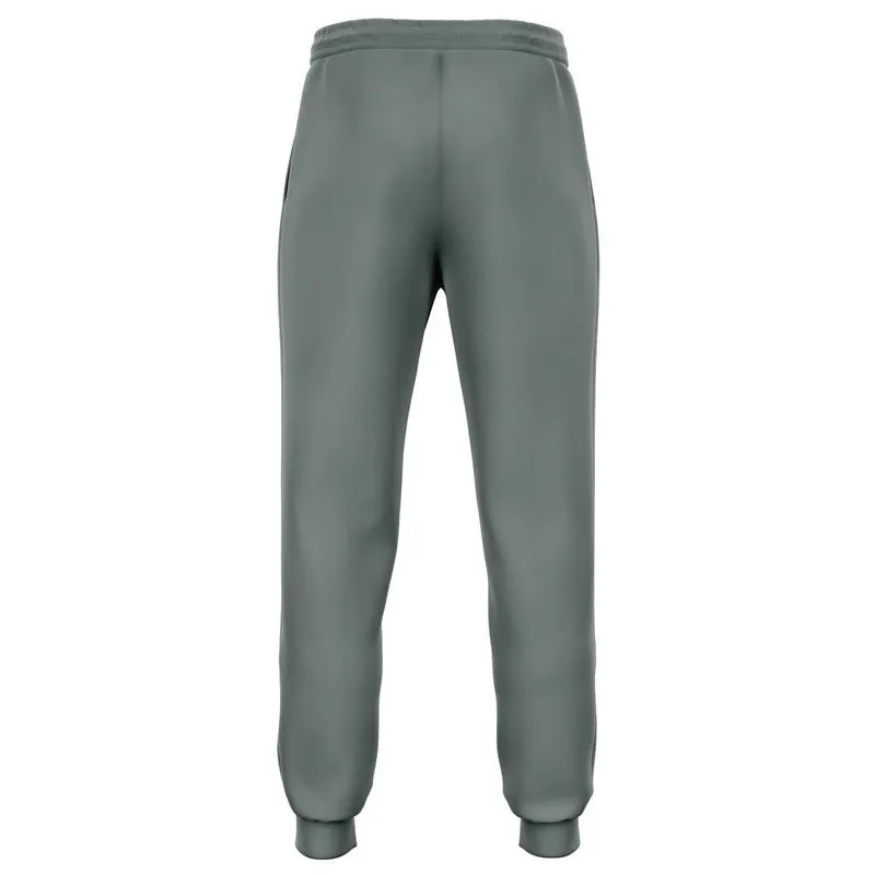 Medium Dark Green Gray Joggers | Unisex | with PLUS sizes | Medium Dark Pale Green Gray | C10M0Y10K60