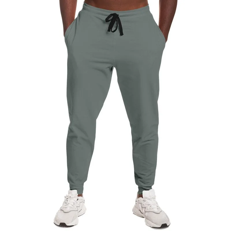 Medium Dark Green Gray Joggers | Unisex | with PLUS sizes | Medium Dark Pale Green Gray | C10M0Y10K60