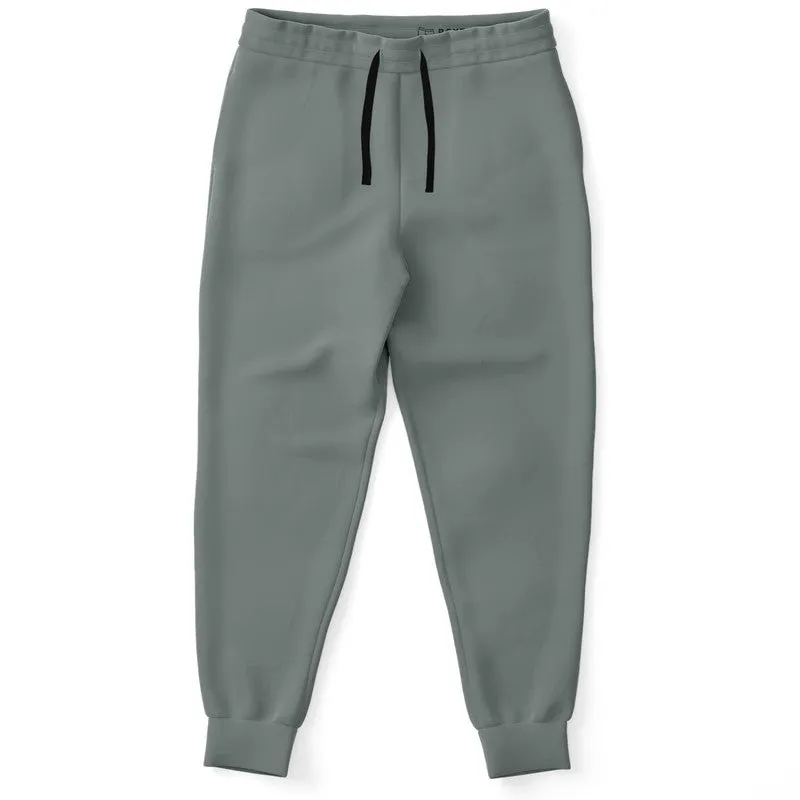 Medium Dark Green Gray Joggers | Unisex | with PLUS sizes | Medium Dark Pale Green Gray | C10M0Y10K60