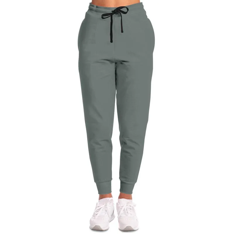 Medium Dark Green Gray Joggers | Unisex | with PLUS sizes | Medium Dark Pale Green Gray | C10M0Y10K60