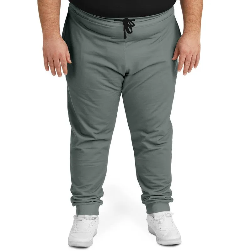 Medium Dark Green Gray Joggers | Unisex | with PLUS sizes | Medium Dark Pale Green Gray | C10M0Y10K60