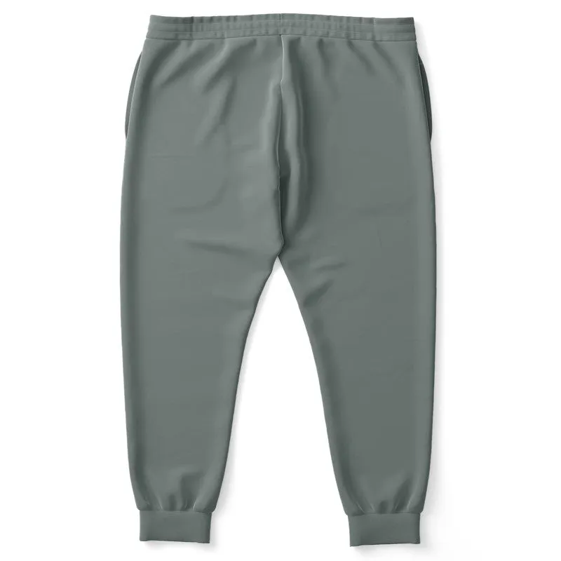 Medium Dark Green Gray Joggers | Unisex | with PLUS sizes | Medium Dark Pale Green Gray | C10M0Y10K60