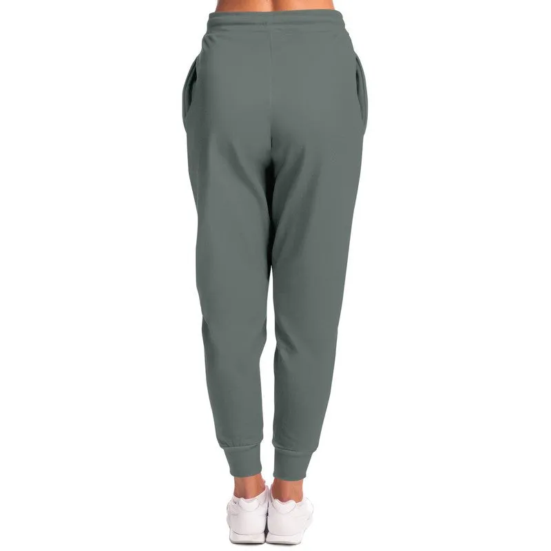 Medium Dark Green Gray Joggers | Unisex | with PLUS sizes | Medium Dark Pale Green Gray | C10M0Y10K60