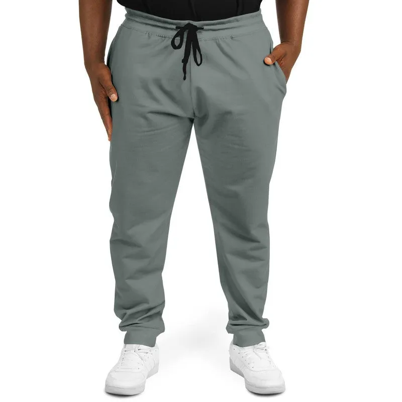 Medium Dark Green Gray Joggers | Unisex | with PLUS sizes | Medium Dark Pale Green Gray | C10M0Y10K60