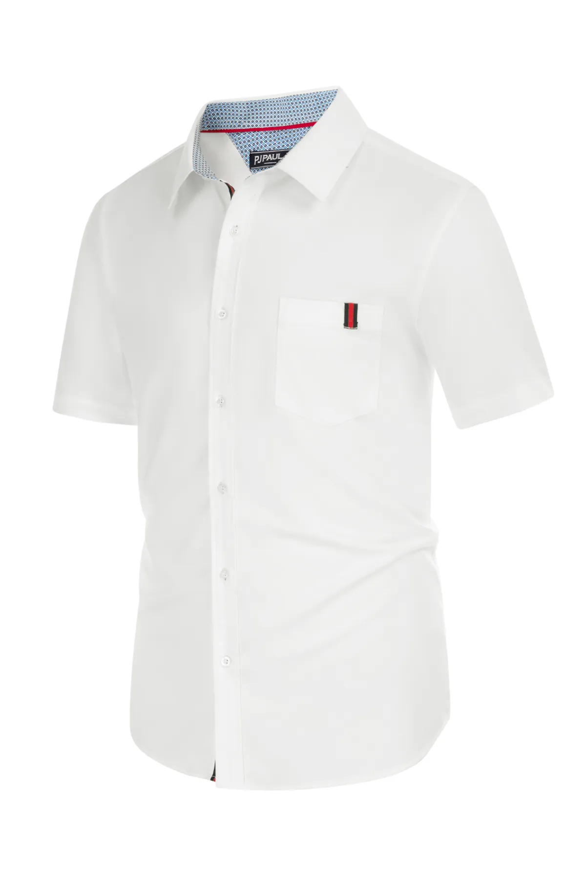 Men's Casual Dress Shirts Wrinkle-Free Short Sleeve Business Button Down Bamboo Oxford Shirt