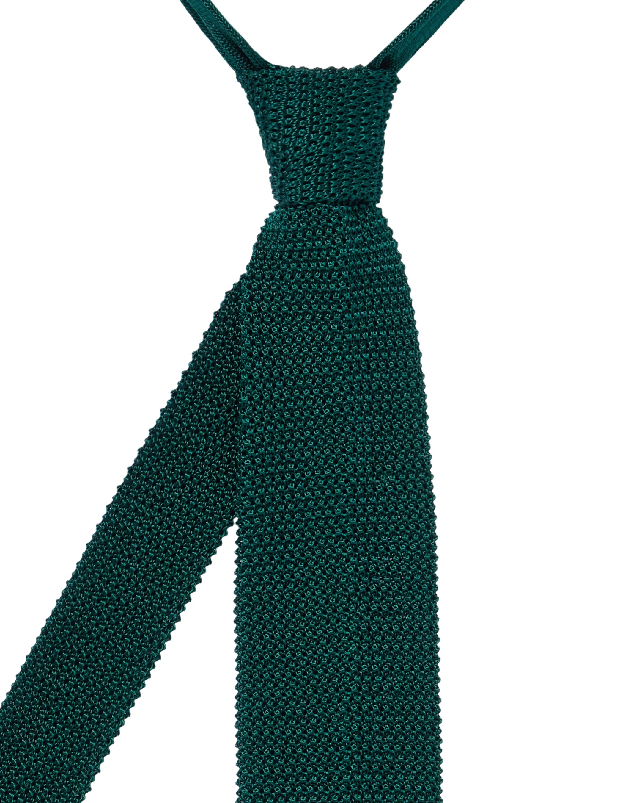 Men's Tricot Solid Silk Tie Green