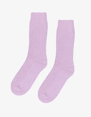 Merino Wool Blend Sock - Soft Lavender